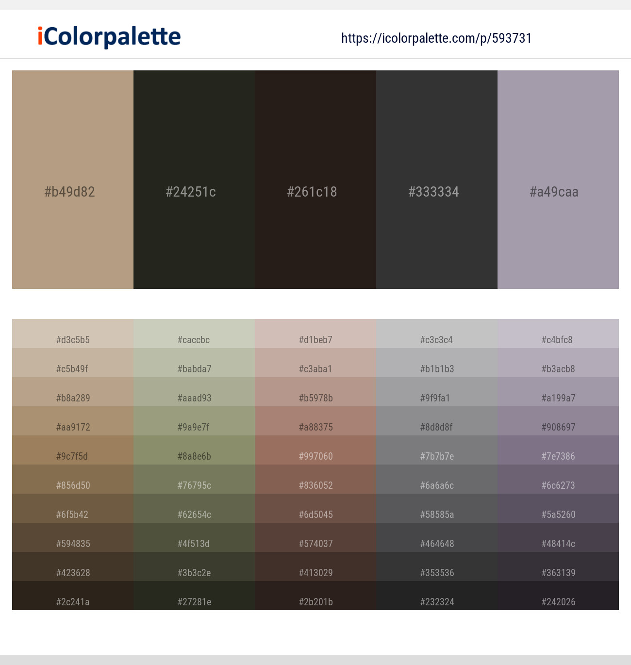 593731Mongoose – Rangoon Green – Oil – Tuna – Amethyst Smoke Color scheme