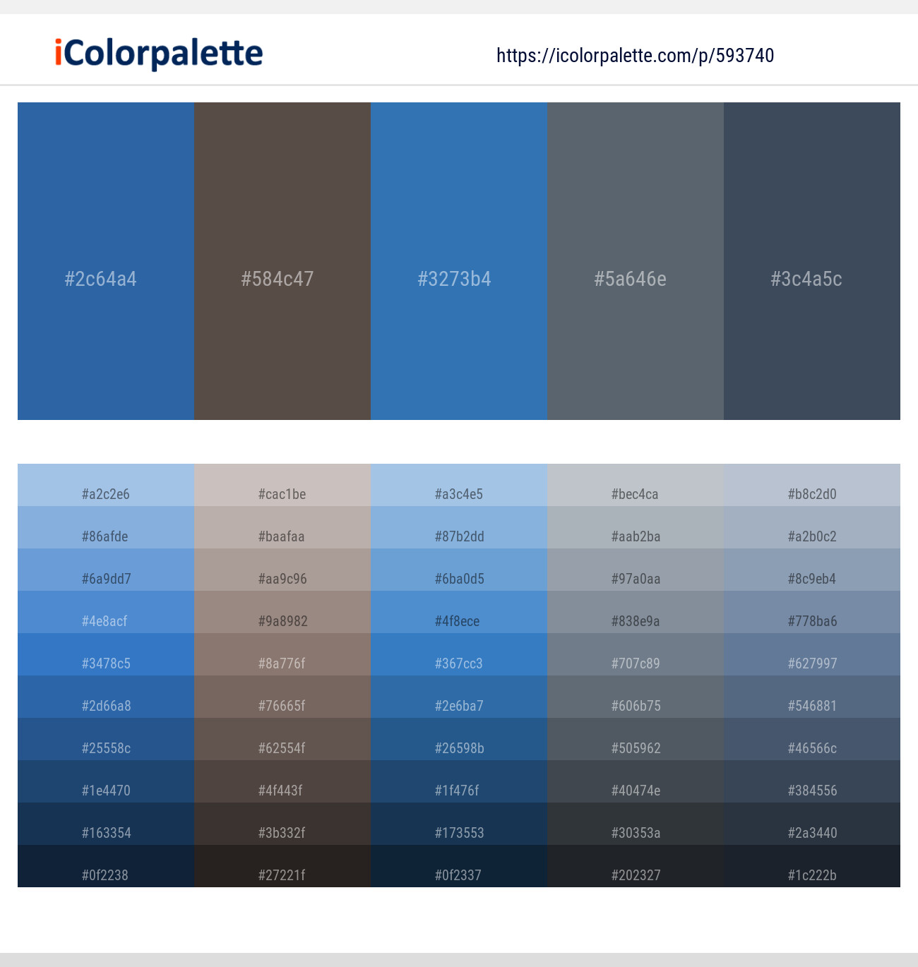 Azure – Dorado – Astral – Shuttle Gray – Oxford Blue Color scheme