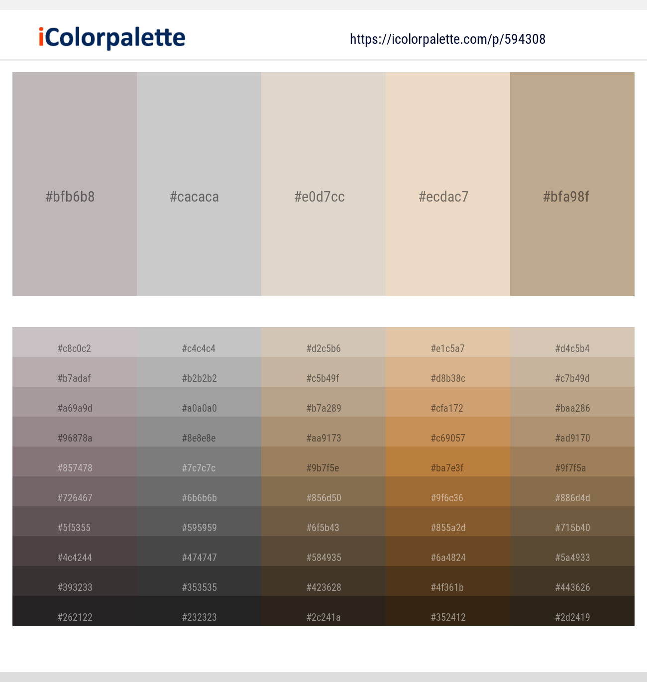 594308Pink Swan – Silver – Pearl Bush – Almond – Indian Khaki Color scheme