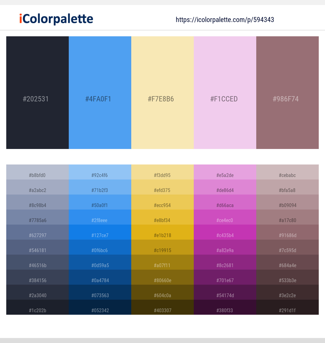 594343Ebony Clay – Cornflower Blue – Givry – Underage Pink – Bazaar Color scheme