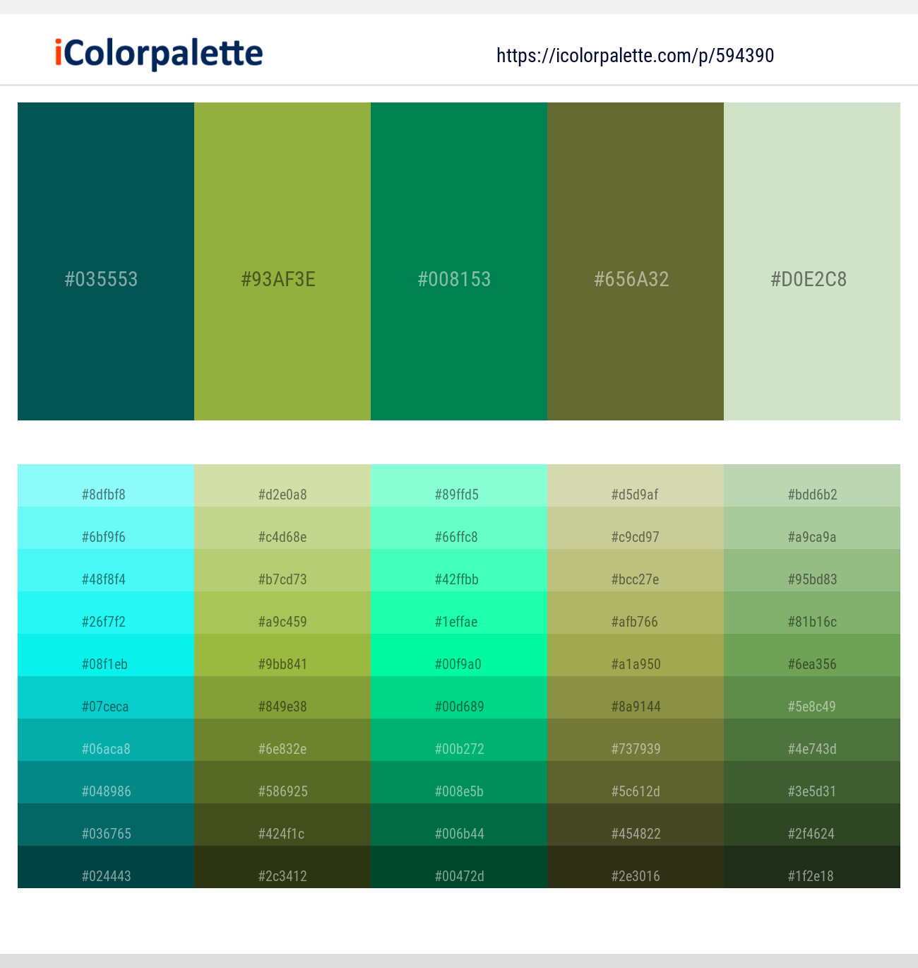 Evening Sea – Sushi – Tropical Rain Forest – Costa Del Sol – Surf Crest Color scheme