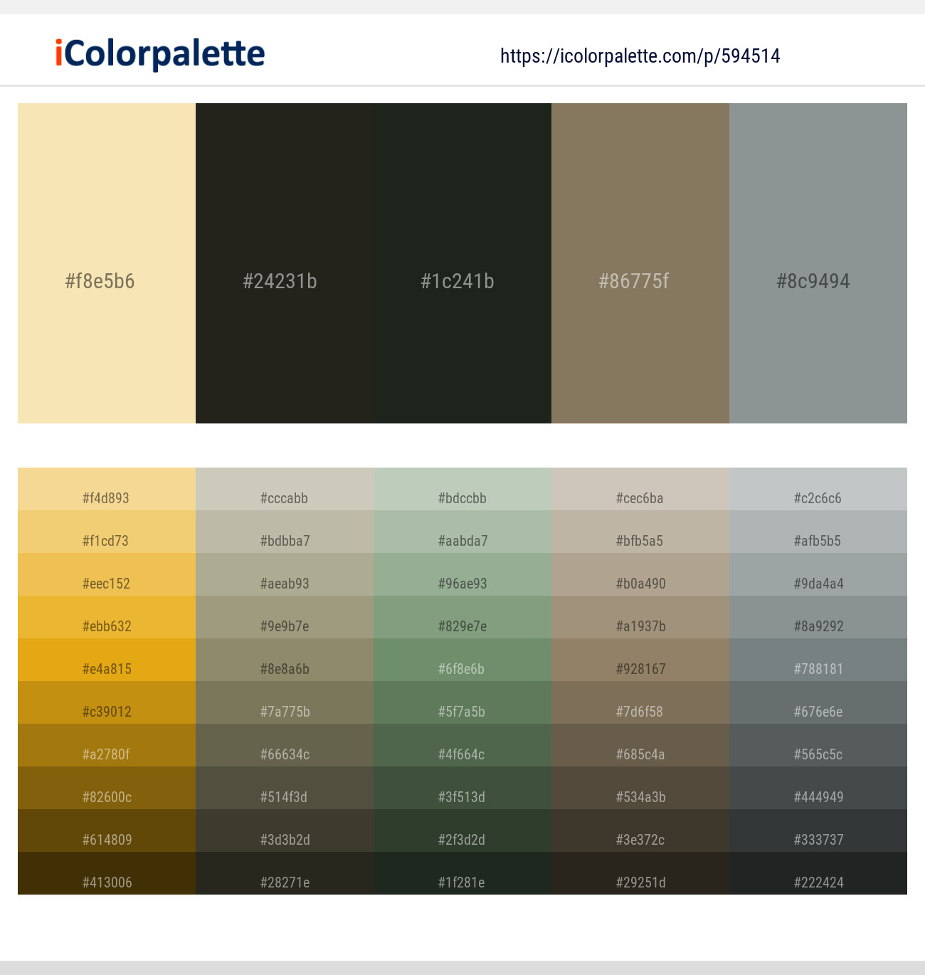 594514Dairy Cream – Zeus – Heavy Metal – Domino – Granny Smith Color scheme
