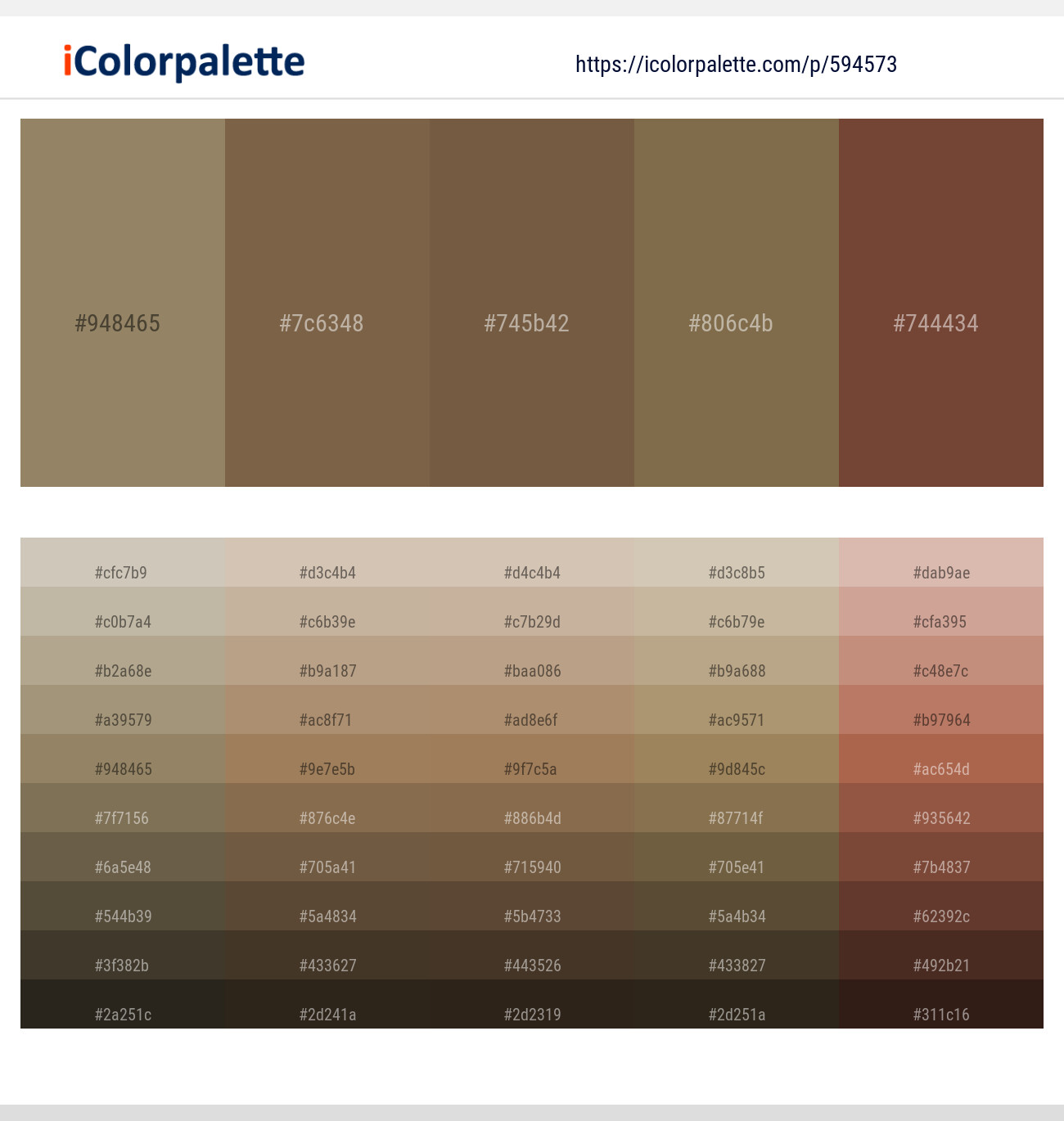 Arrowtown – Tobacco Brown – Tobacco Brown – Shadow – Spice Color scheme
