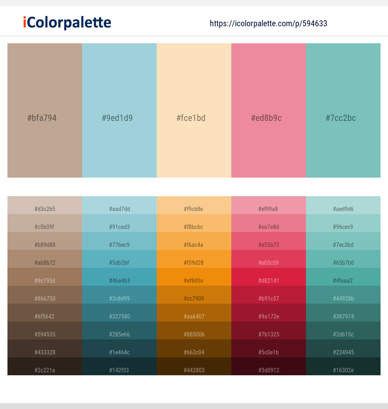 Indian Khaki – Aqua Island – Banana Mania – Mauvelous – Neptune Color scheme