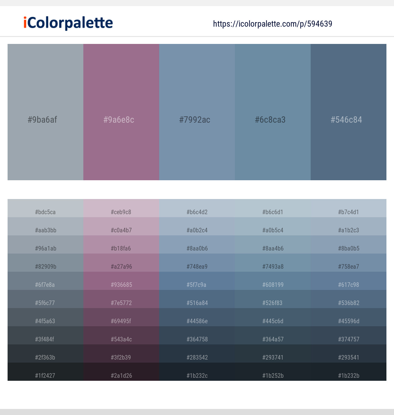 Gray Chateau – Strikemaster – Bali Hai – Bermuda Gray – Blue Bayoux Color scheme