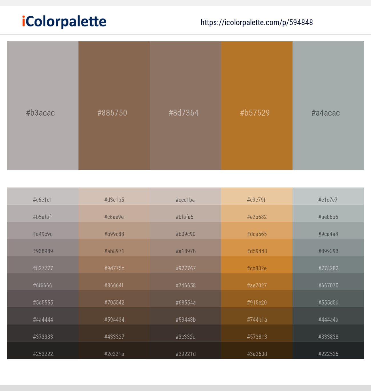 Nobel – Beaver – Cement – Copper – Edward Color scheme