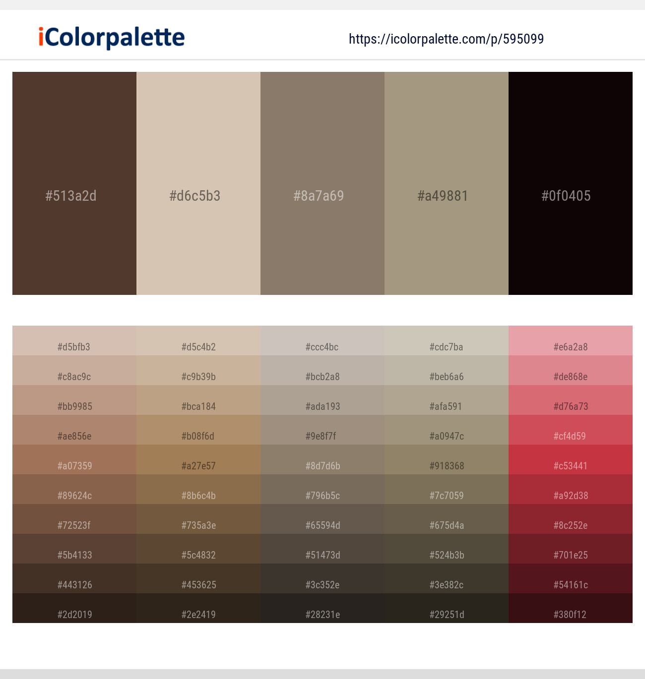 Mondo – Soft Amber – Makara – Donkey Brown – Aubergine Color scheme