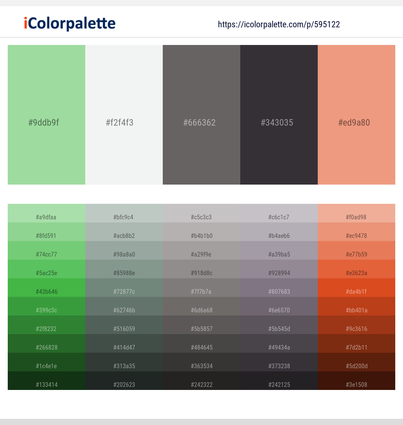 Moss Green – Gin – Pine Cone – Blackcurrant – Apricot Color scheme