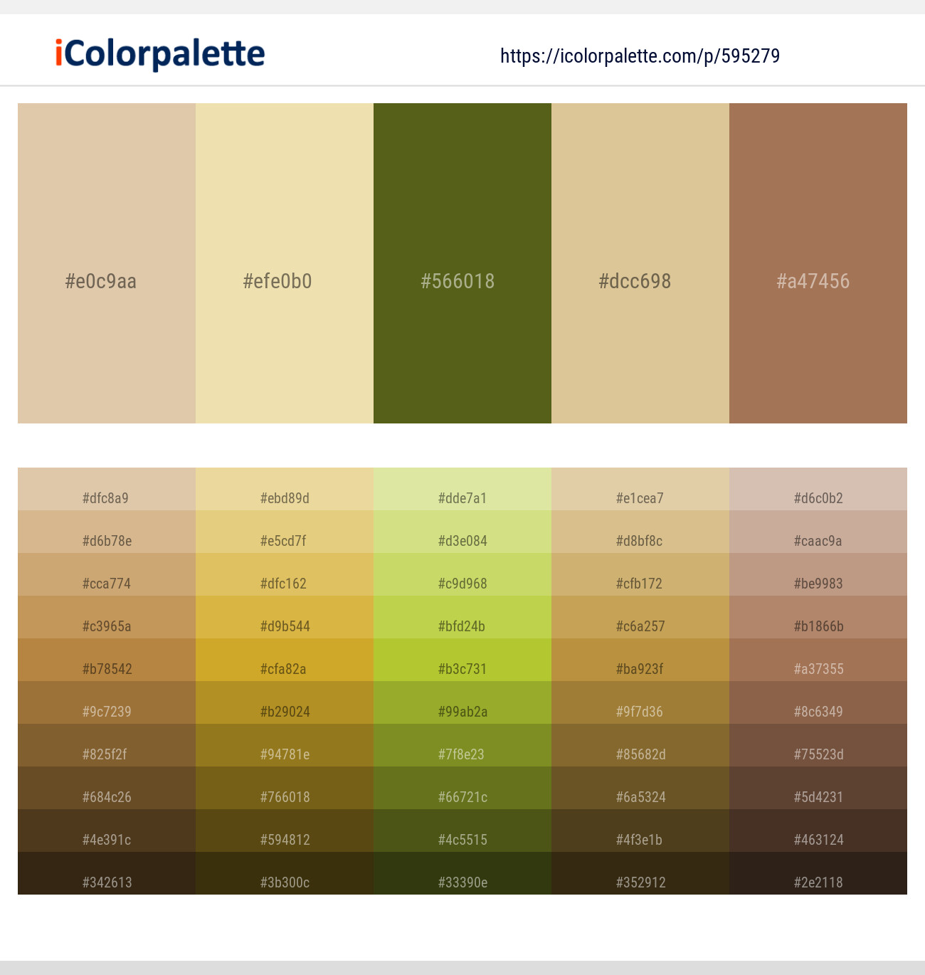 Grain Brown – Double Colonial White – Saratoga – Pavlova – Leather Color scheme