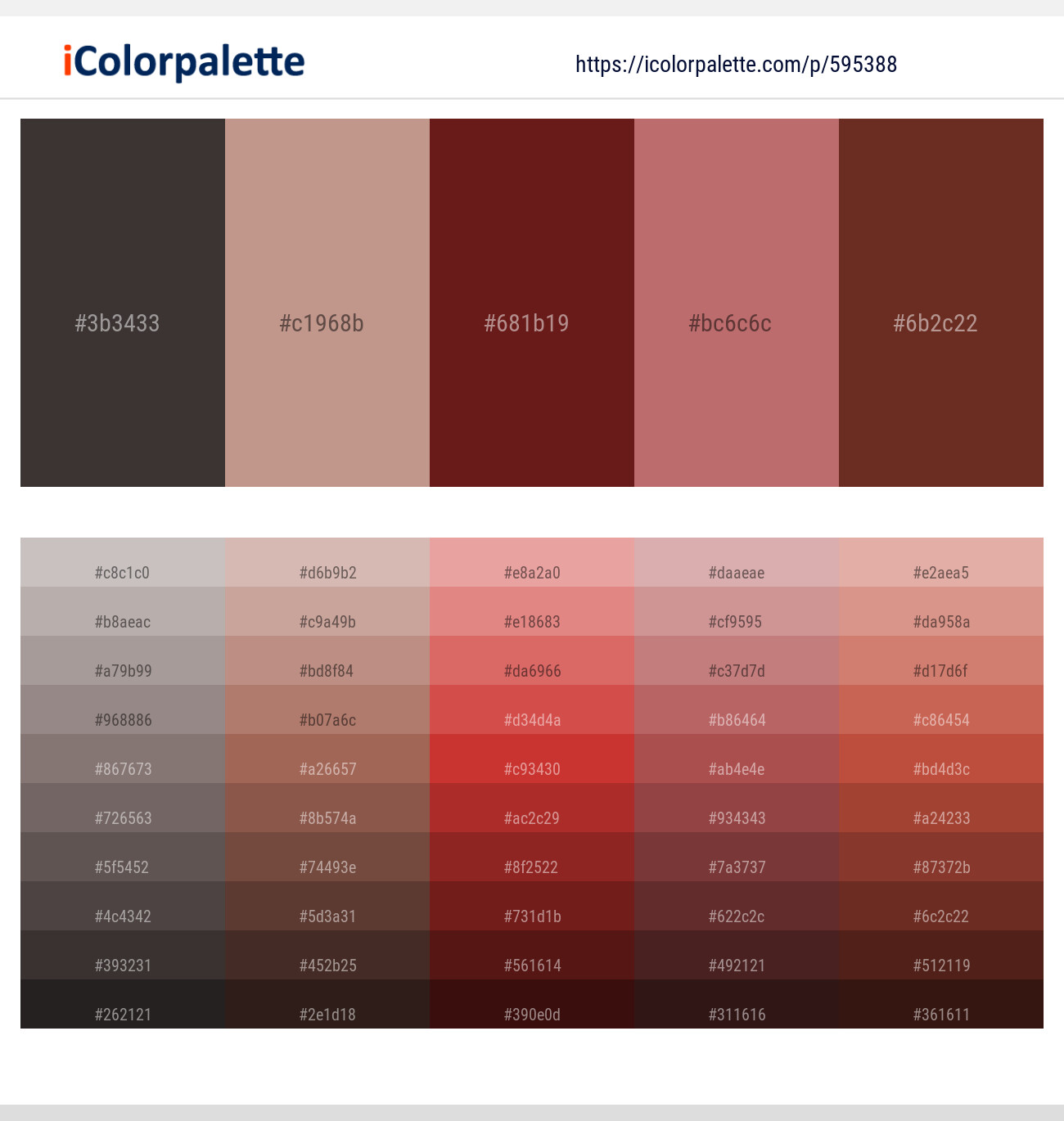 Mine Shaft – Quicksand – Persian Plum – Contessa – Metallic Copper Color scheme