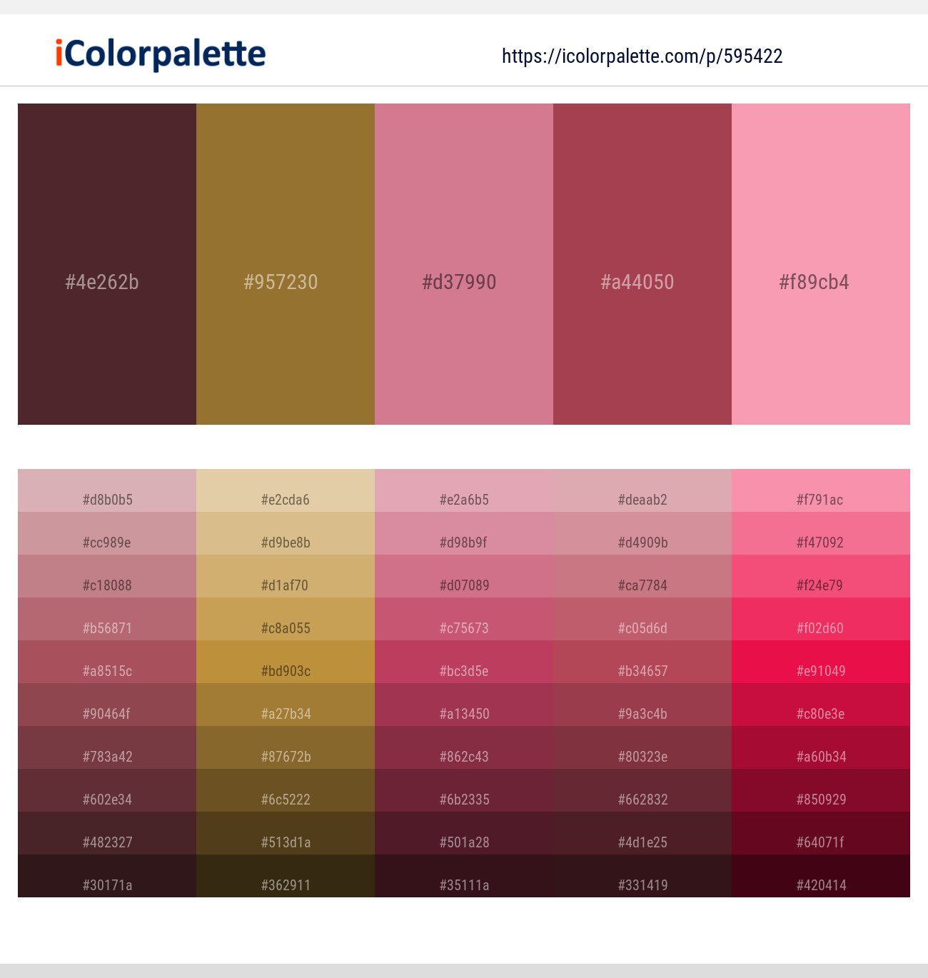 Cowboy – Kumera – Charm – Night Shadz – Wewak Color scheme