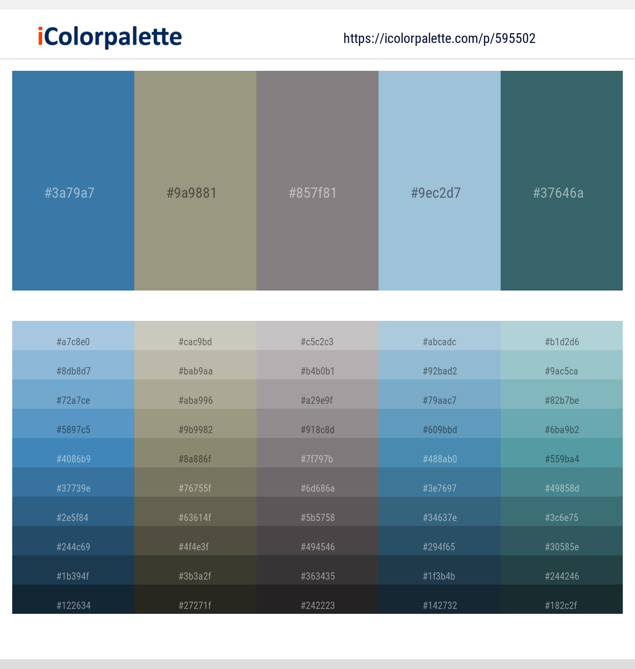 Astral – Gurkha – Empress – Casper – William Color scheme