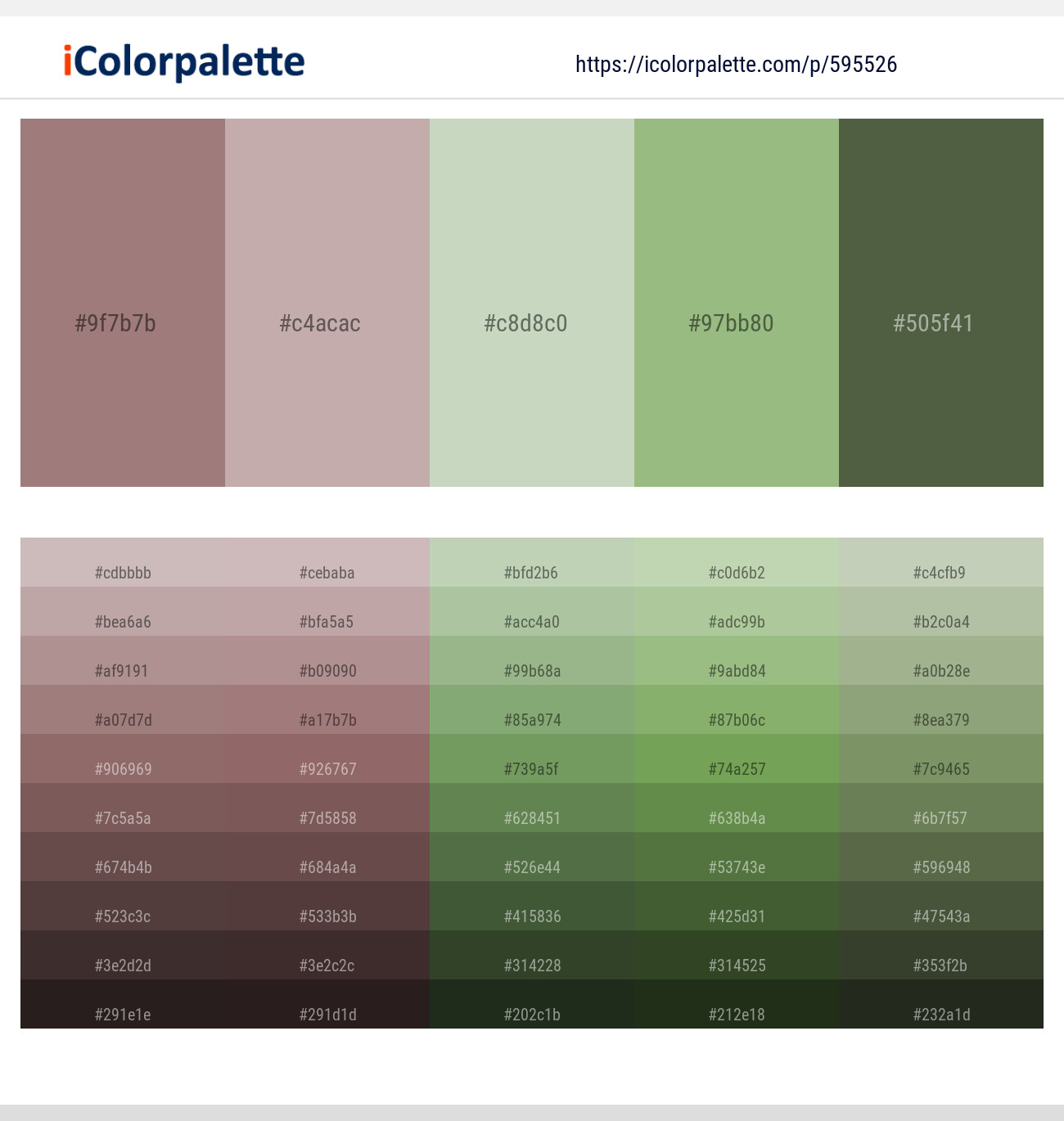 Pharlap – Cold Turkey – Pale Leaf – Olivine – Chalet Green Color scheme