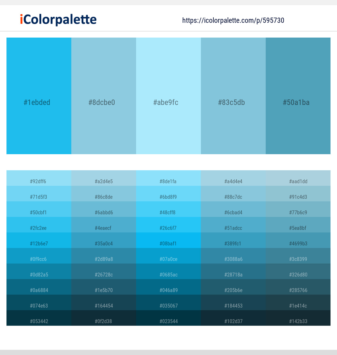 Scooter – Cornflower – Anakiwa – Half Baked – Hippie Blue Color scheme