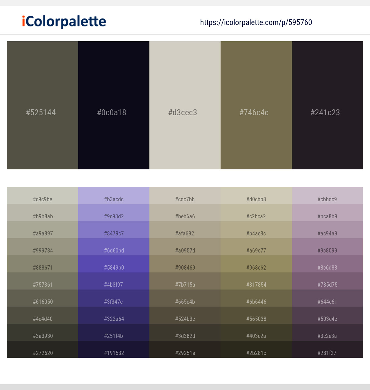 Fuscous Gray – Ebony – Swirl – Go Ben – Thunder Color scheme