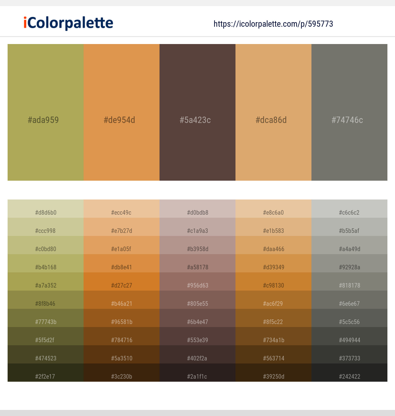 595773Swirl – Indian Khaki – Mine Shaft – Mobster – Spicy Mix Color scheme