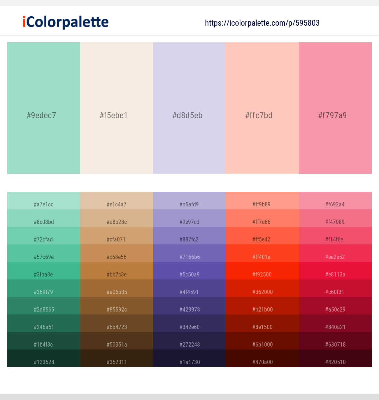 Algae Green – White Linen – Snuff – Your Pink – Wewak Color scheme