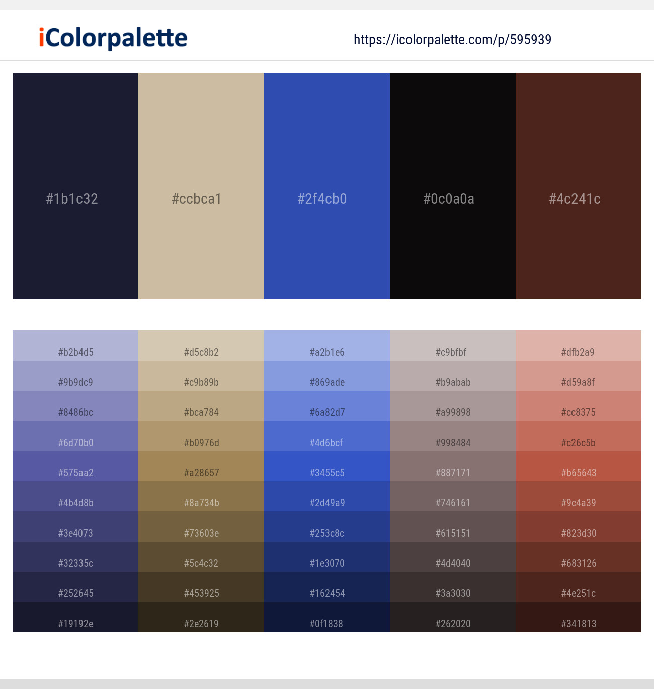 Mirage – Coral Reef – Cerulean Blue – Cod Gray – Cocoa Bean Color scheme