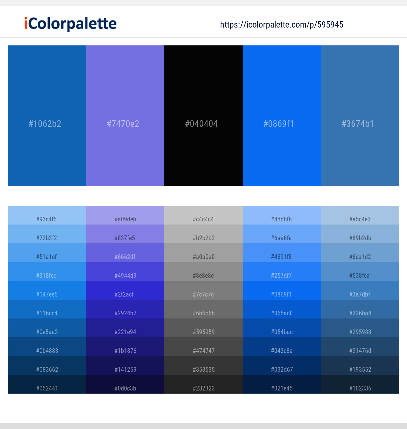 Denim – Moody Blue – Black – Blue Ribbon – San Marino Color scheme