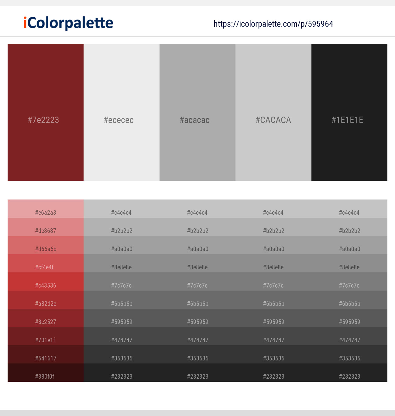 Merlot – Gallery – Silver Chalice – Silver – Cod Gray Color scheme