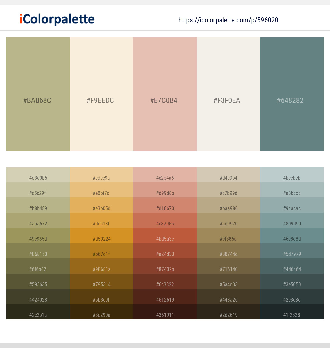 Heathered Gray – Linen – Rose Fog – Pampas – Sirocco Color scheme