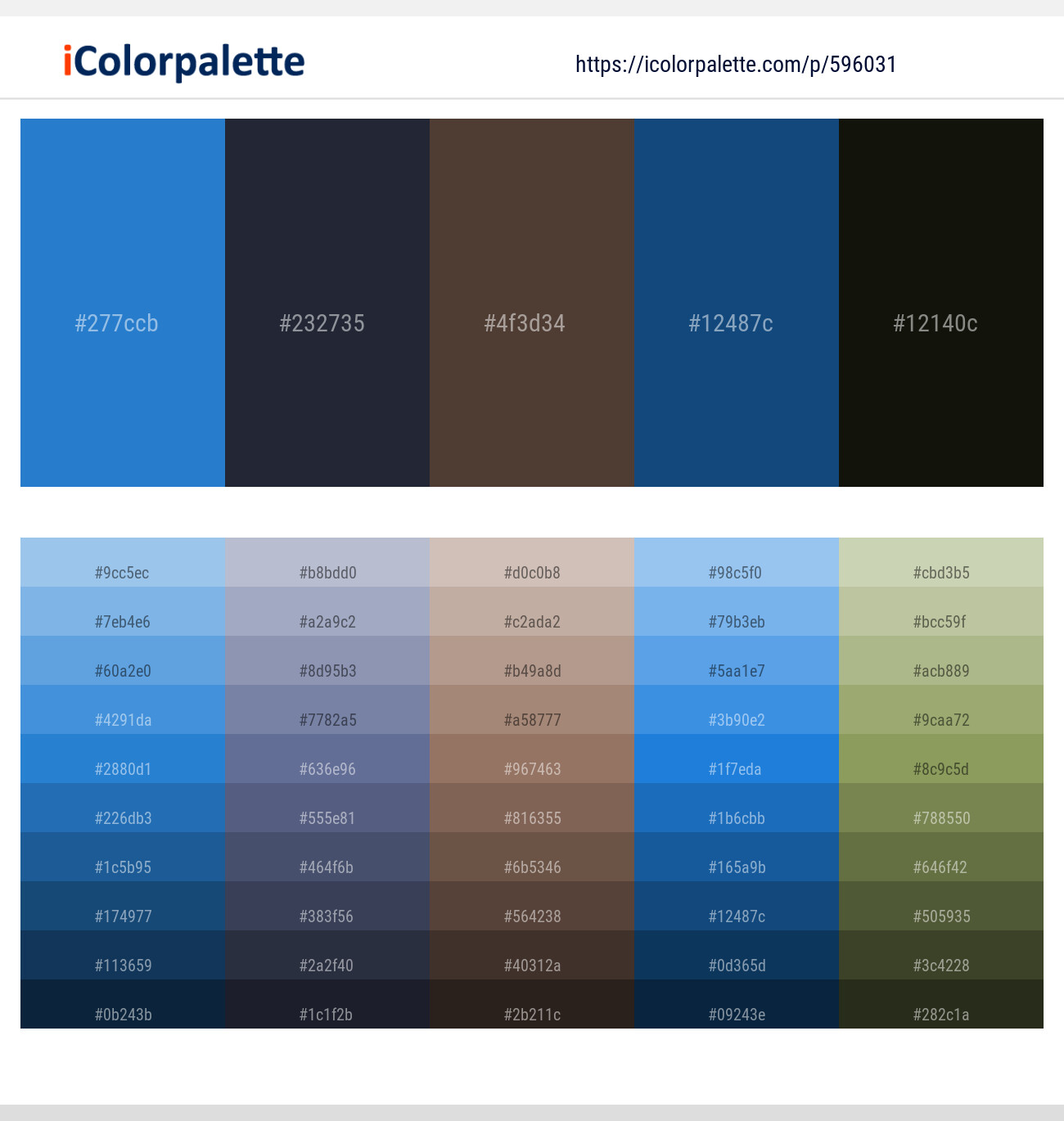 Mariner – Ebony Clay – Rock – Chathams Blue – Rangoon Green Color scheme