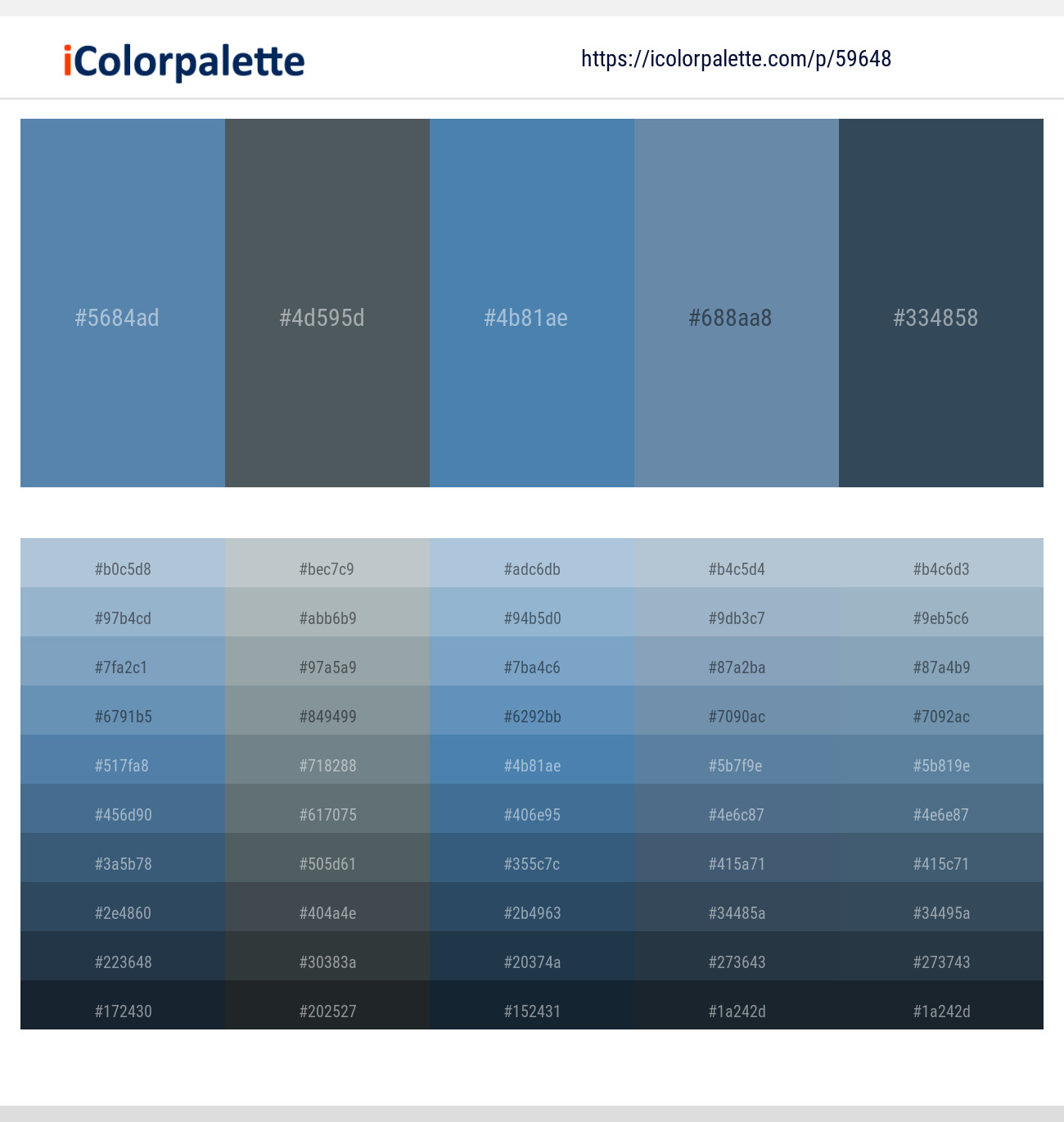 Wedgewood – Abbey – Steel Blue – Bermuda Gray – Pickled Bluewood Color scheme