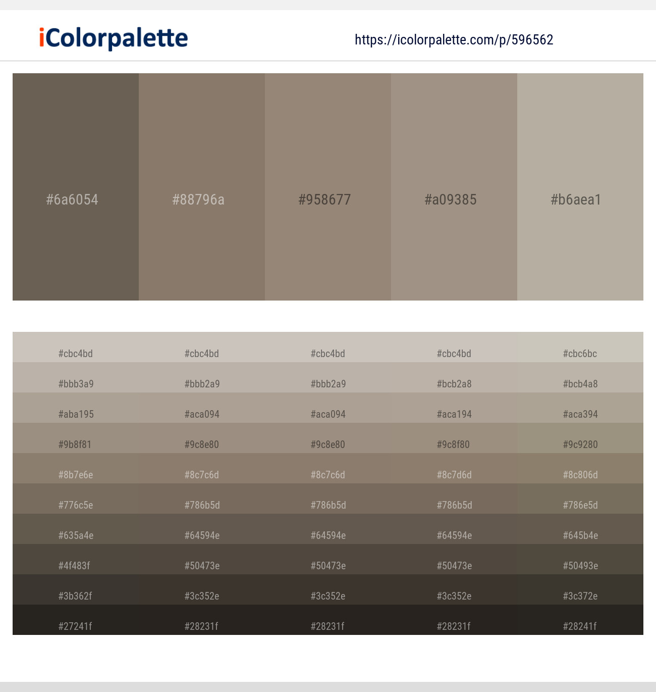 Soya Bean – Makara – Stonewall – Zorba – Nomad Color scheme