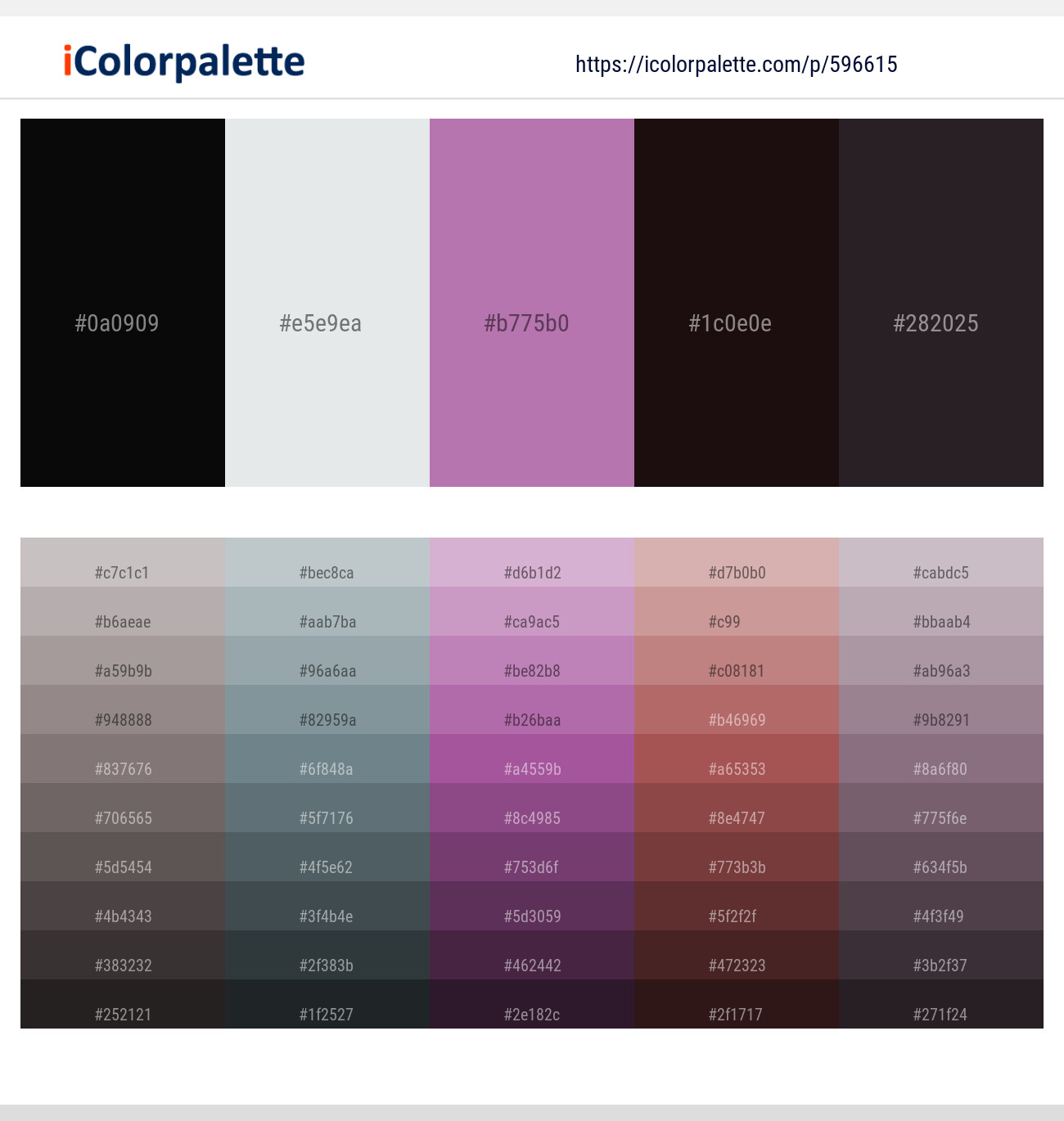 596615Cod Gray – Mystic – Bouquet – Gondola – Thunder Color scheme