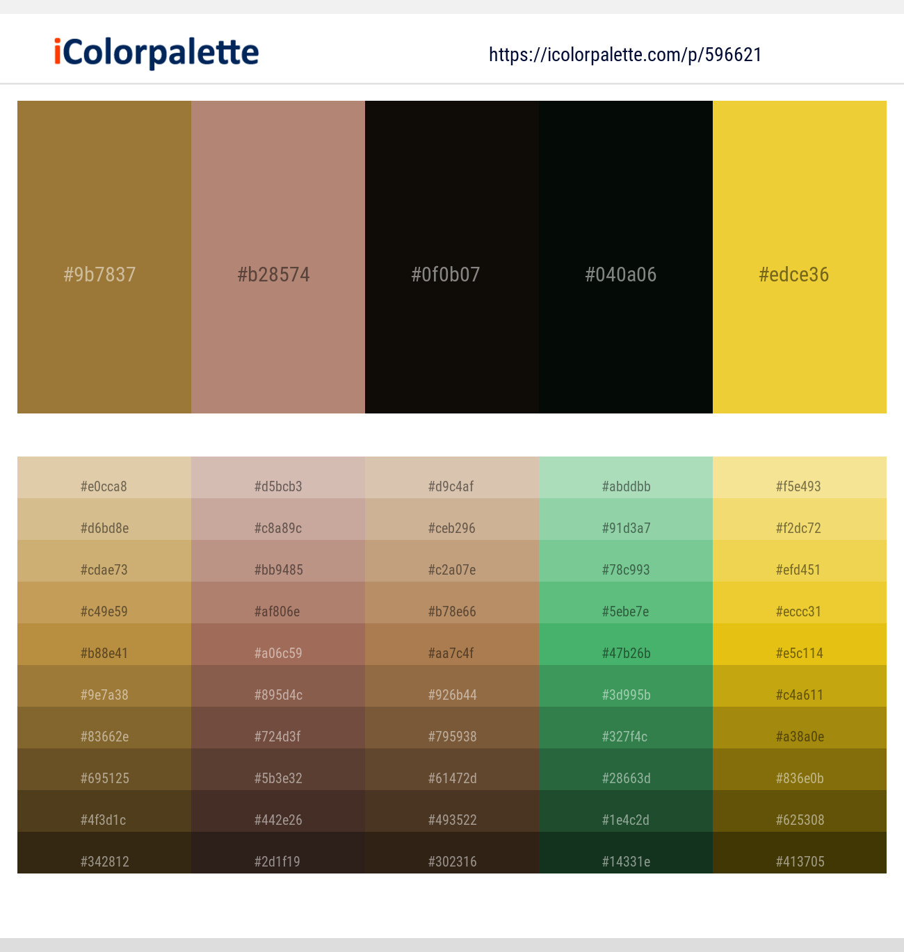 596621Luxor Gold – Brandy Rose – Eternity – Racing Green – Golden Dream Color scheme
