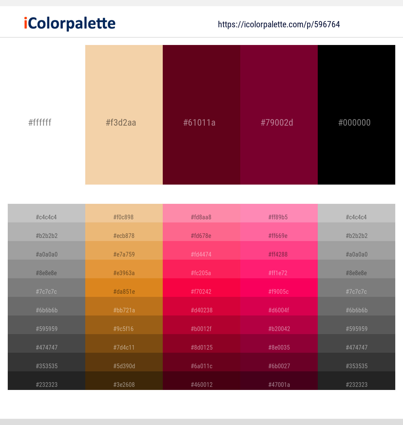 596764White – Maize – Bordeaux – Siren – Black Color scheme