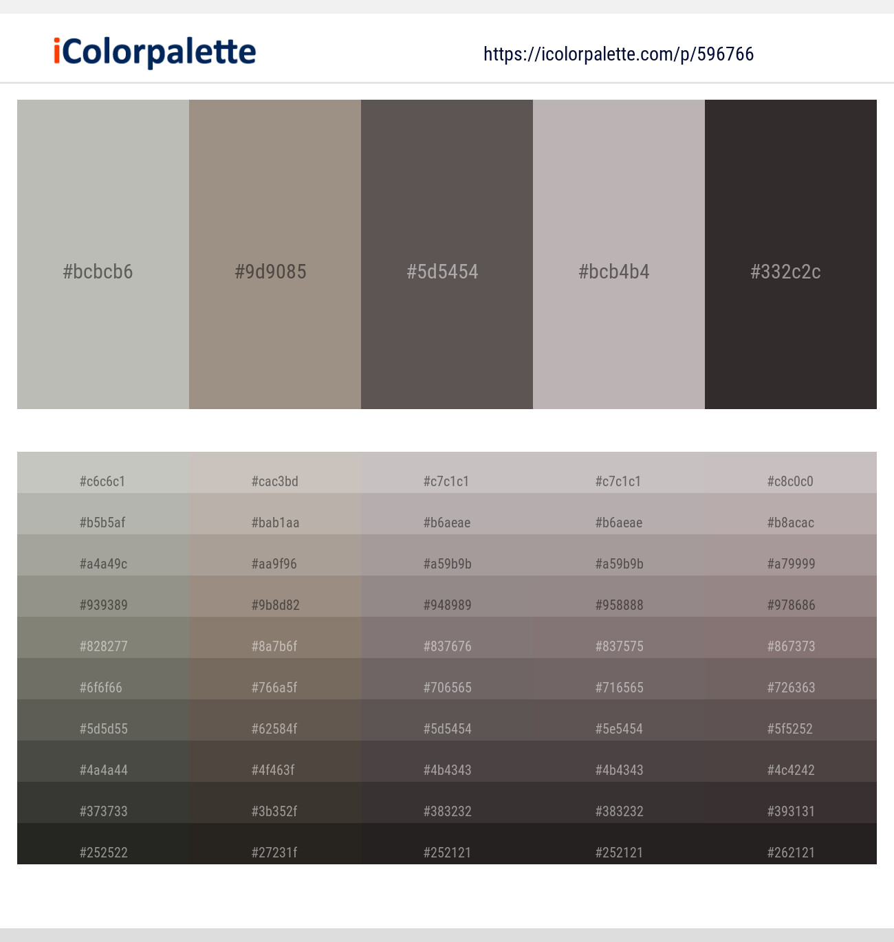 Gray Nickel – Zorba – Dorado – Nobel – Mine Shaft Color scheme