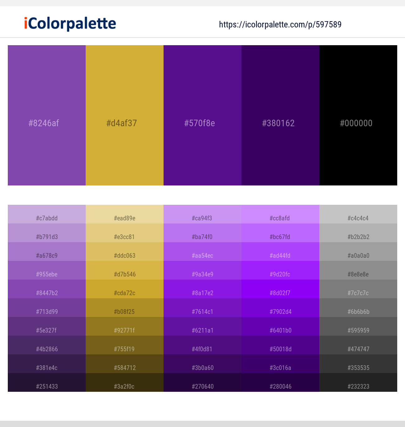Studio – Old Gold – Pigment Indigo – Christalle – Black Color scheme
