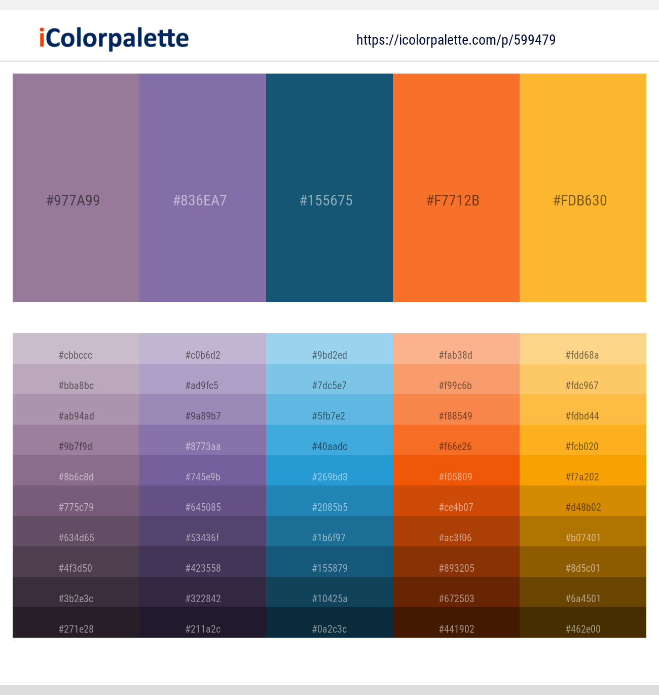 Mamba – Deluge – Chathams Blue – Crusta – My Sin Color scheme