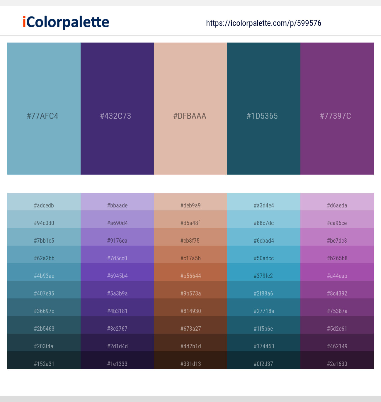 Glacier – Jacarta – Cashmere – Blue Dianne – Eminence Color scheme
