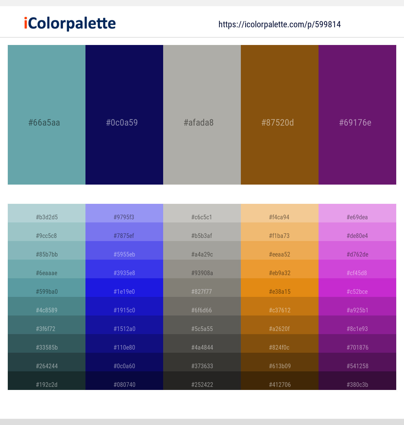Breaker Bay – Arapawa – Dawn – Rusty Nail – Honey Flower Color scheme