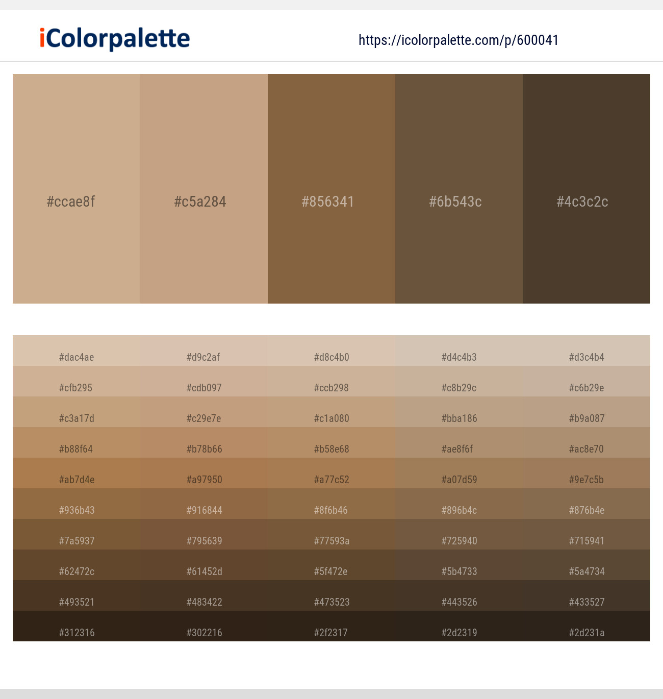 2857+ Tobacco Brown Color Palettes & Gradient Ideas