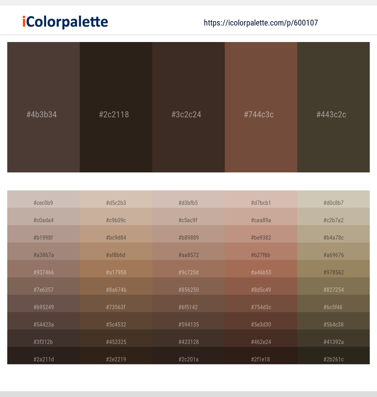 Rock – Oil – English Walnut – Old Copper – Mondo Color scheme