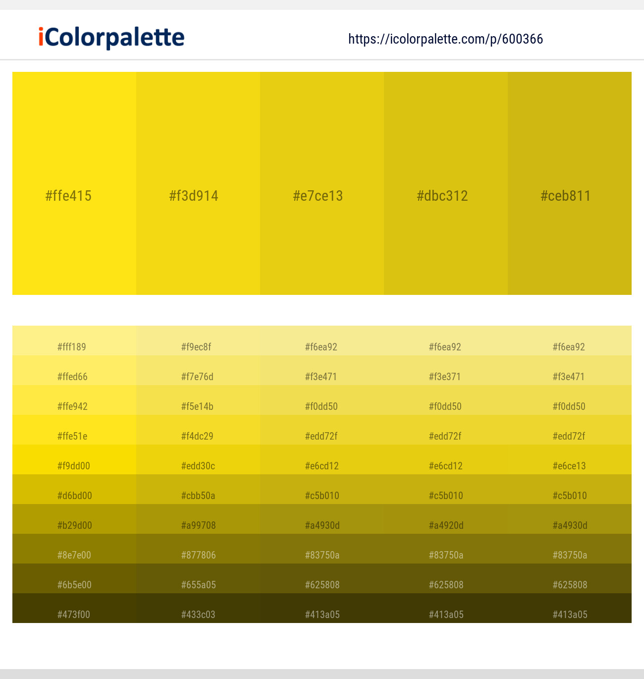 Lemon – Ripe Lemon – Barberry – Gold Tips – Gold Tips Color scheme