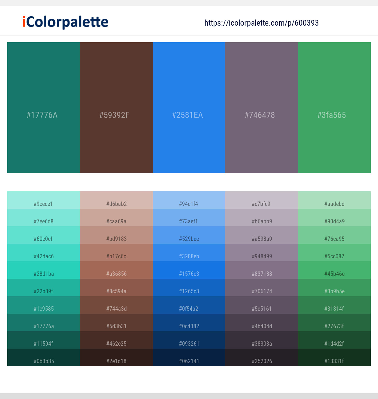 Genoa – Quincy – Dodger Blue – Salt Box – Chateau Green Color scheme
