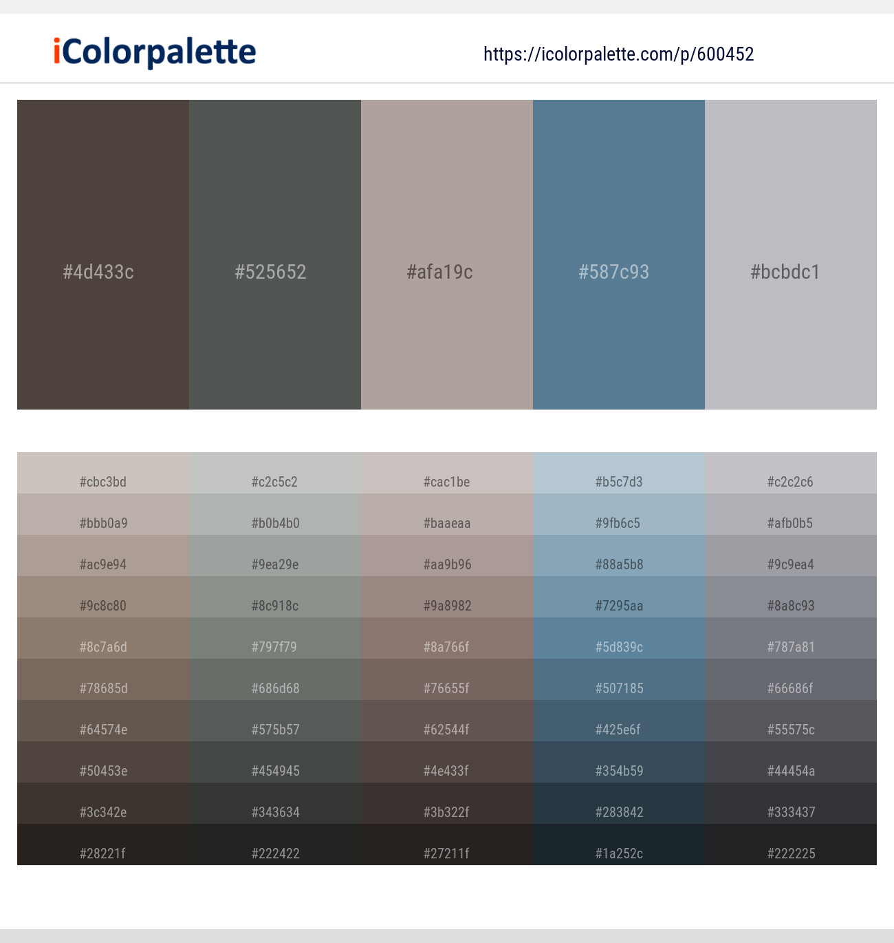 Taupe – Gray Asparagus – Martini – Smalt Blue – French Gray Color scheme