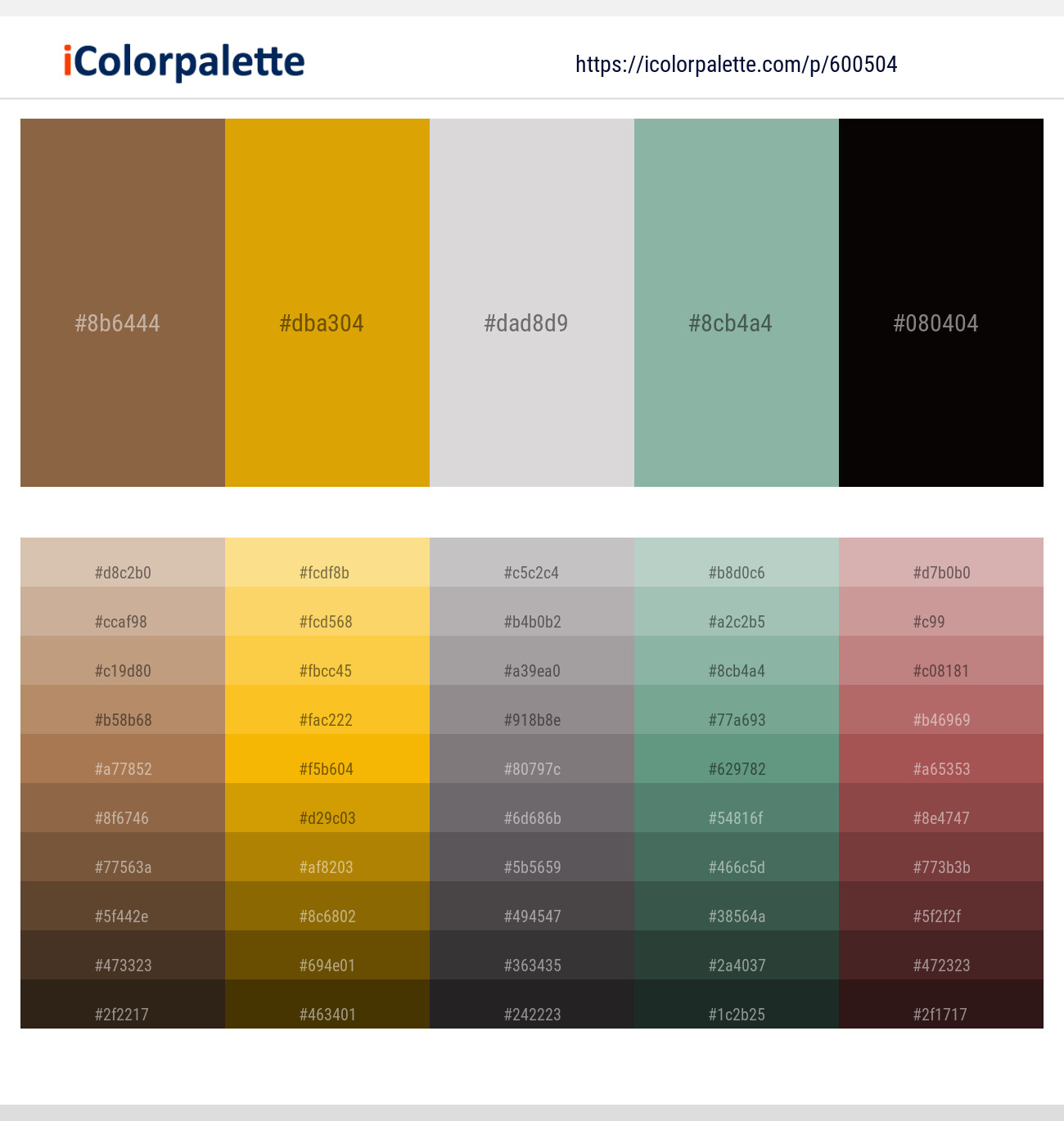 Potters Clay – Galliano – Bon Jour – Summer Green – Night Rider Color scheme