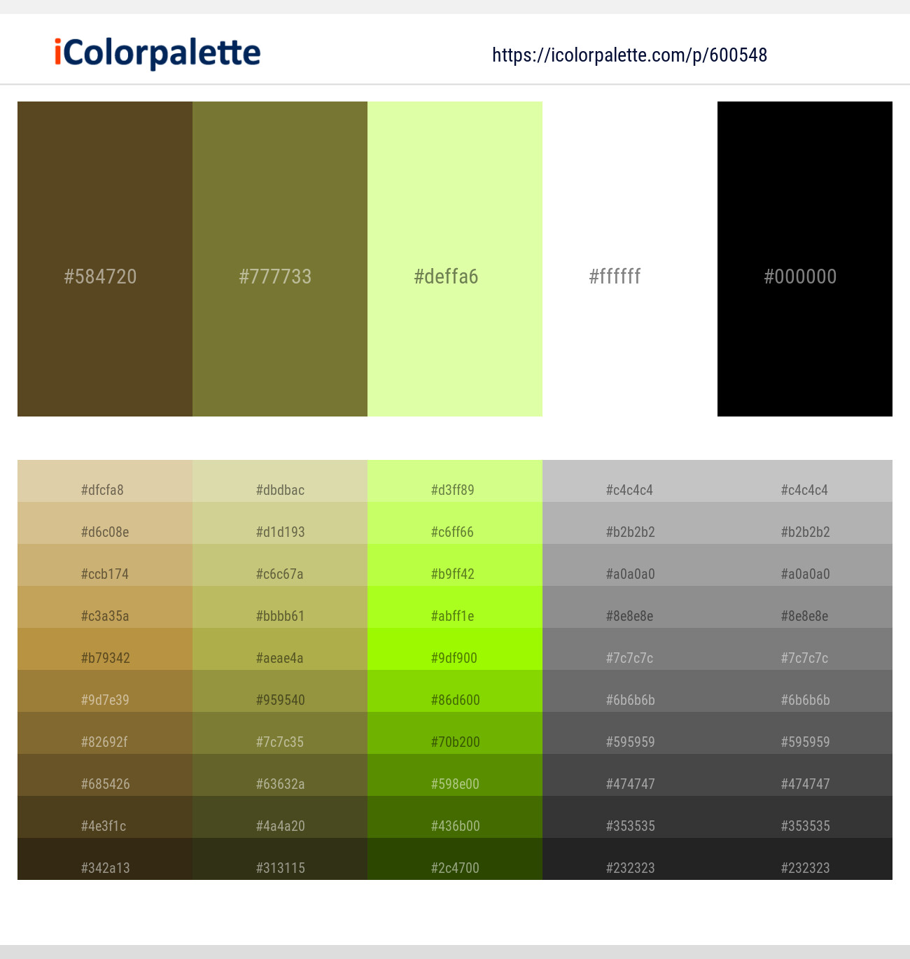 West Coast – Pesto – Tidal – White – Black Color scheme