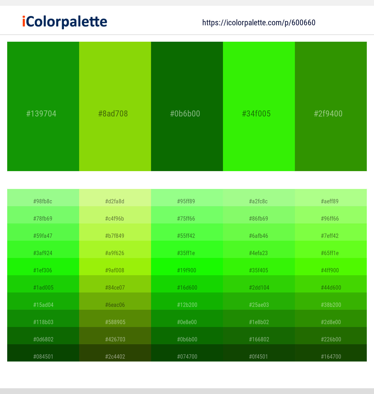 Japanese Laurel – Pistachio – Japanese Laurel – Harlequin – La Palma Color scheme
