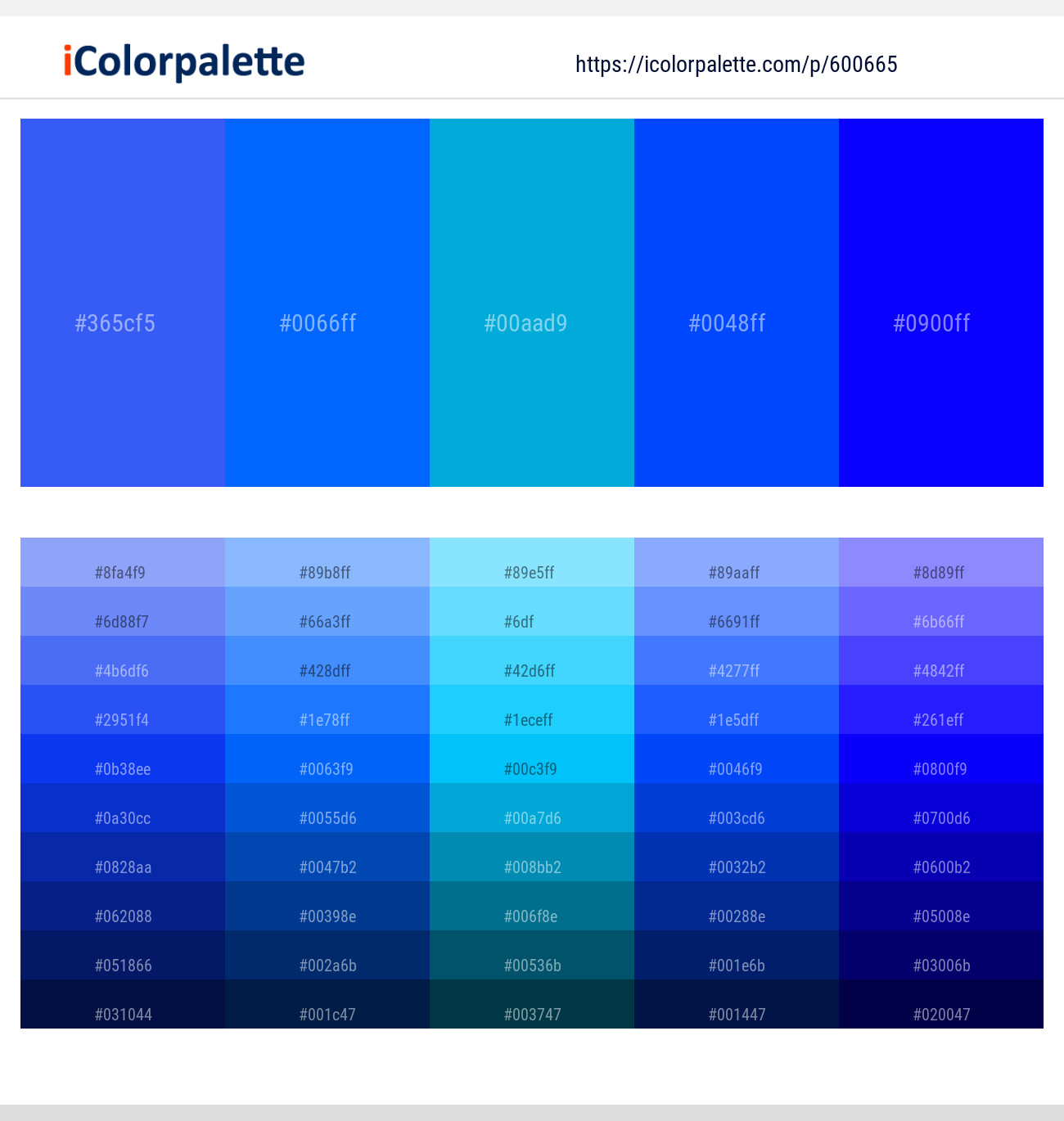 Royal Blue – Blue Ribbon – Cerulean – Blue Ribbon – Blue Color scheme
