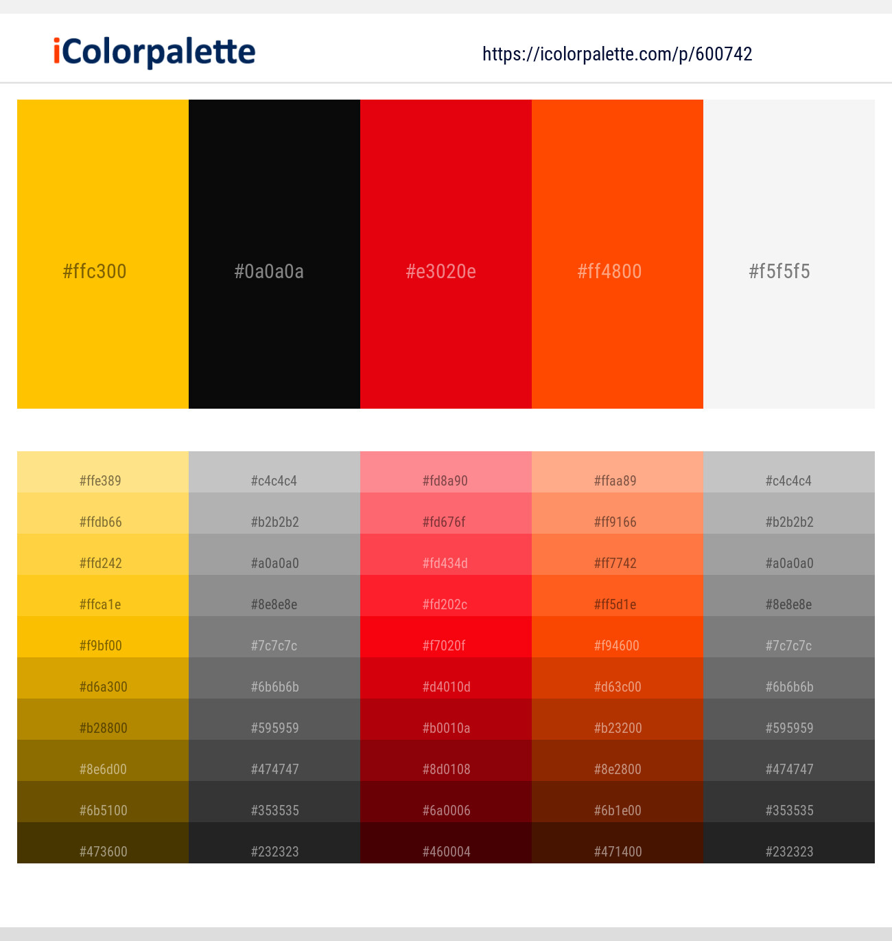 230+ Amber Color Palettes & Gradient Ideas | iColorPalette