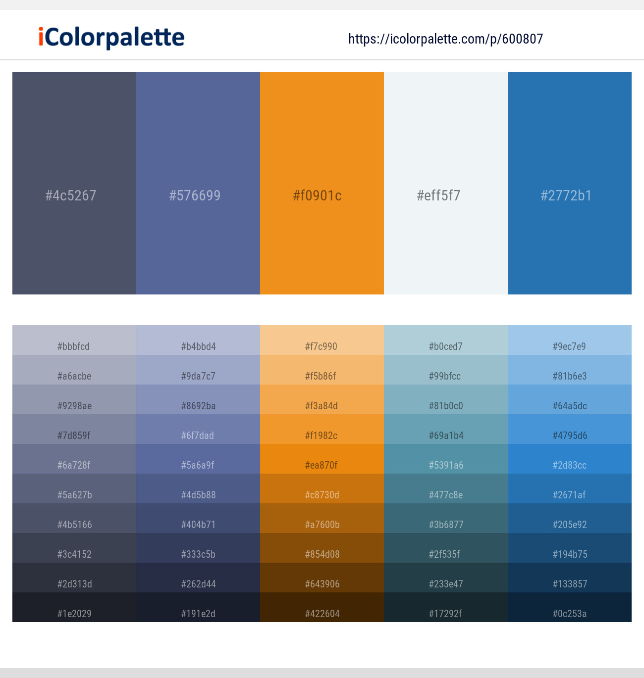 Trout – Waikawa Gray – Carrot Orange – Catskill White – Matisse Color scheme