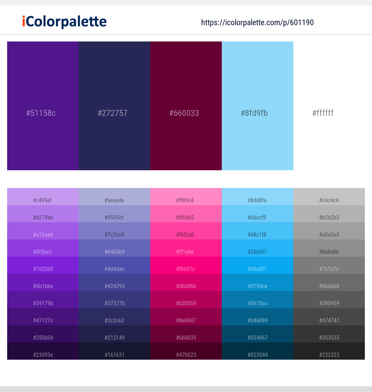 Daisy Bush – Port Gore – Tyrian Purple – Anakiwa – White Color scheme