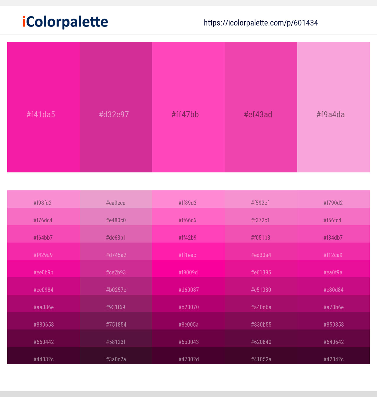 Persian Rose – Cerise – Razzle Dazzle Rose – Brilliant Rose – Lavender Rose Color scheme