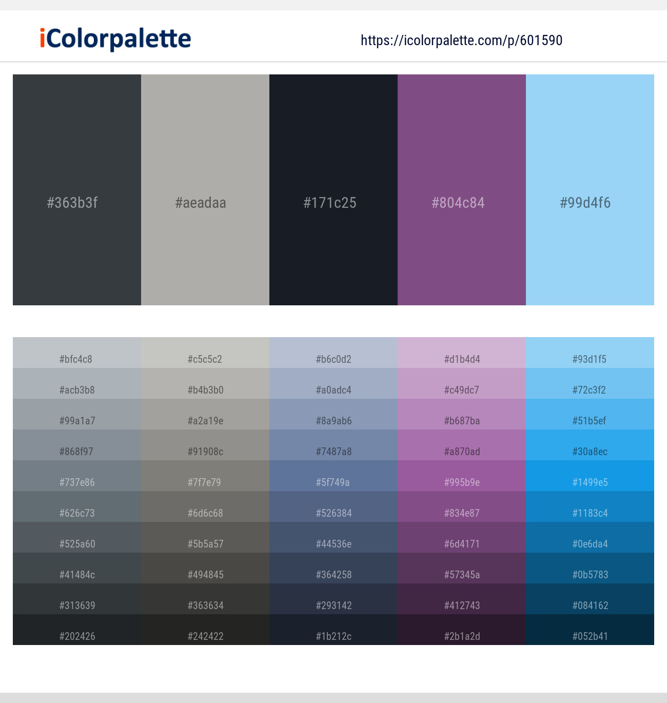 Limed Spruce – Dawn – Mirage – Trendy Pink – Cornflower Color scheme